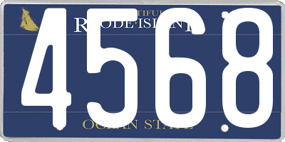 RI license plate 4568