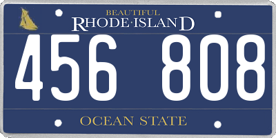 RI license plate 456808