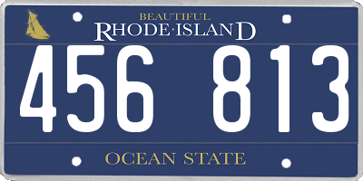 RI license plate 456813