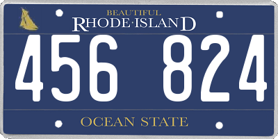 RI license plate 456824