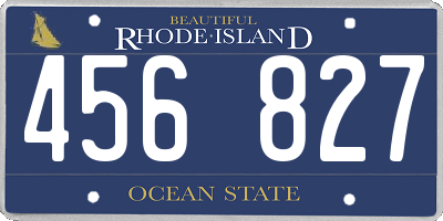 RI license plate 456827