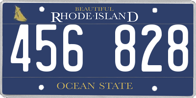 RI license plate 456828