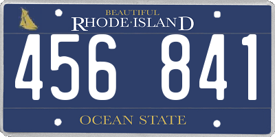 RI license plate 456841