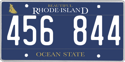 RI license plate 456844