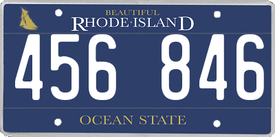 RI license plate 456846