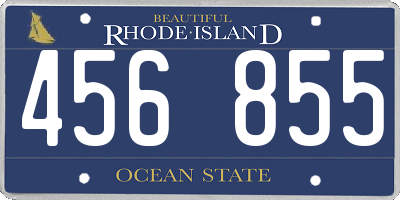 RI license plate 456855