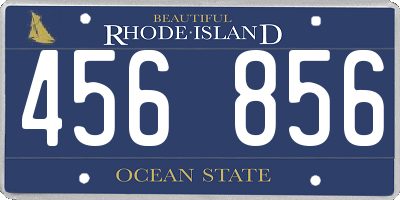 RI license plate 456856