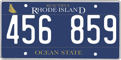 RI license plate 456859