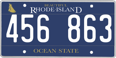 RI license plate 456863