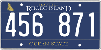 RI license plate 456871