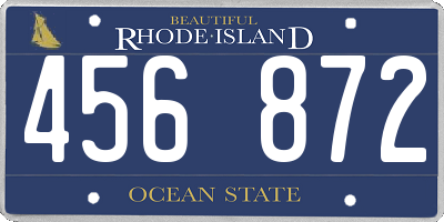 RI license plate 456872
