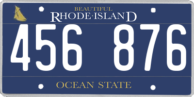 RI license plate 456876