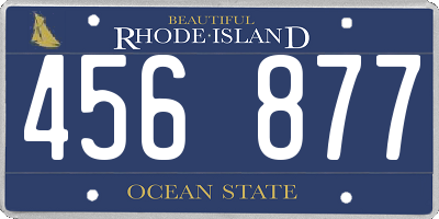 RI license plate 456877