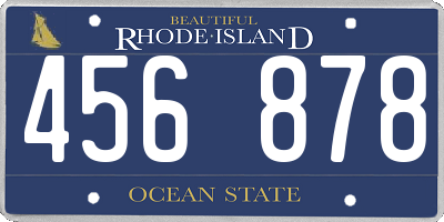 RI license plate 456878