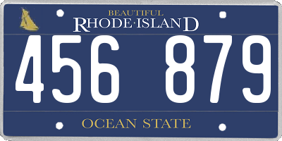RI license plate 456879