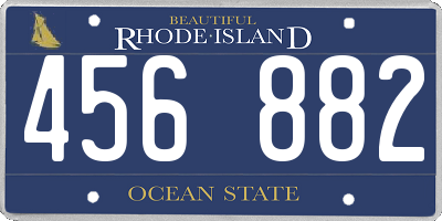 RI license plate 456882
