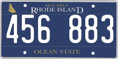 RI license plate 456883