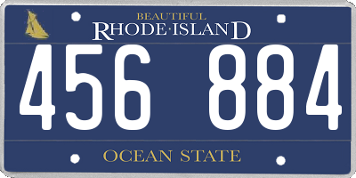 RI license plate 456884