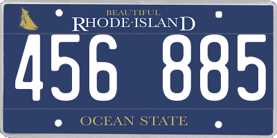 RI license plate 456885