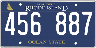RI license plate 456887
