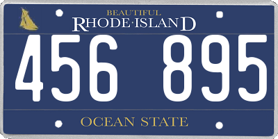 RI license plate 456895