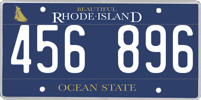 RI license plate 456896