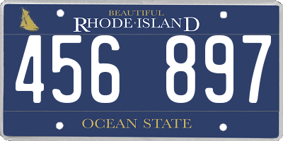 RI license plate 456897