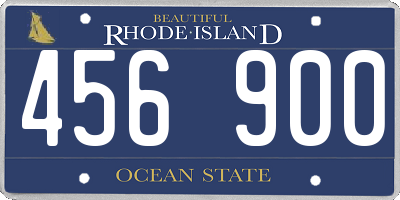 RI license plate 456900