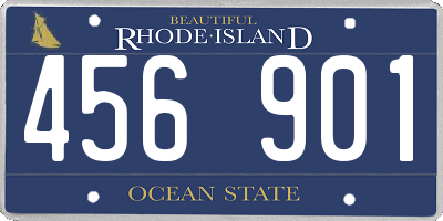 RI license plate 456901