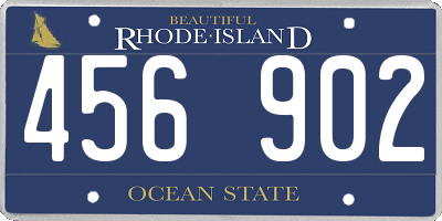 RI license plate 456902