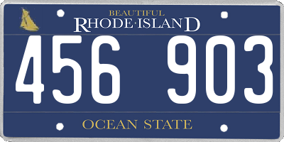 RI license plate 456903