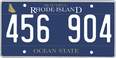 RI license plate 456904