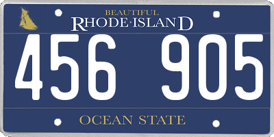 RI license plate 456905