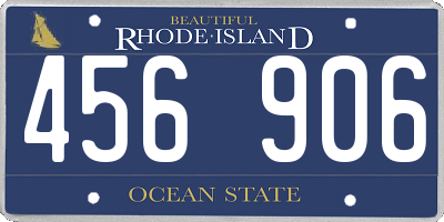 RI license plate 456906