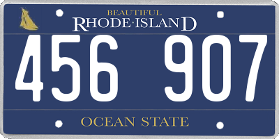 RI license plate 456907