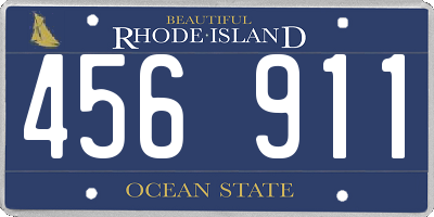RI license plate 456911