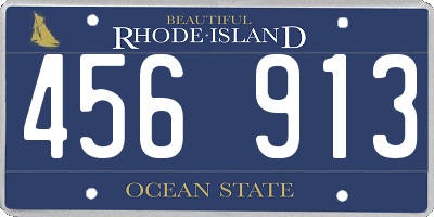 RI license plate 456913
