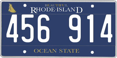 RI license plate 456914
