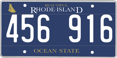 RI license plate 456916