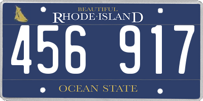 RI license plate 456917