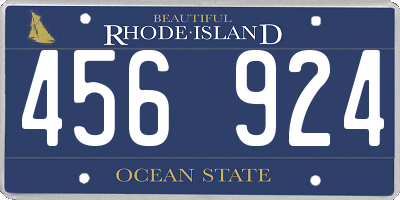 RI license plate 456924