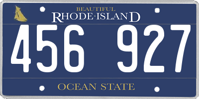 RI license plate 456927