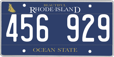 RI license plate 456929