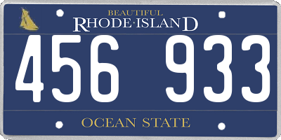 RI license plate 456933