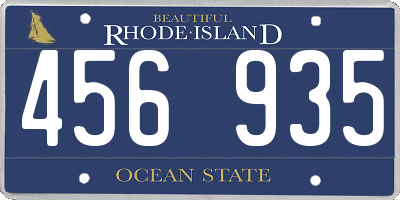 RI license plate 456935