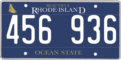 RI license plate 456936