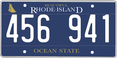 RI license plate 456941