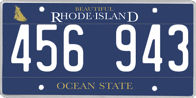 RI license plate 456943