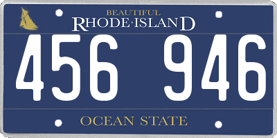 RI license plate 456946