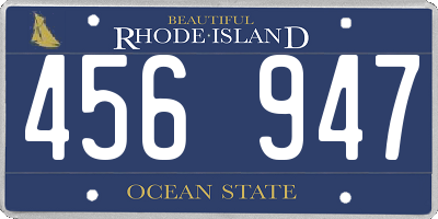 RI license plate 456947